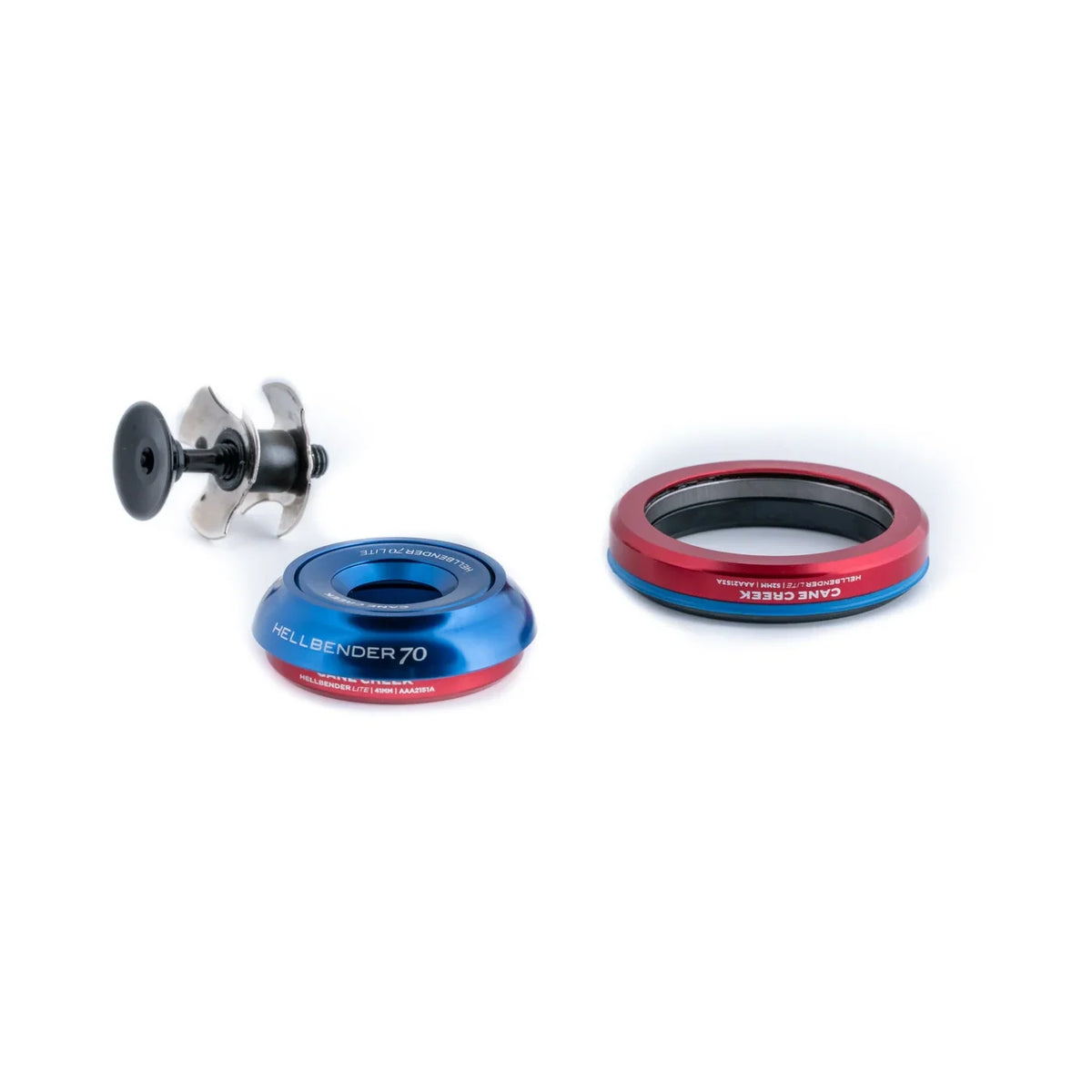Jeu de Direction Intégré Conique CANE CREEK Hellbender 70 Lite 1"1/8-1.5" IS42/IS52 Bleu
