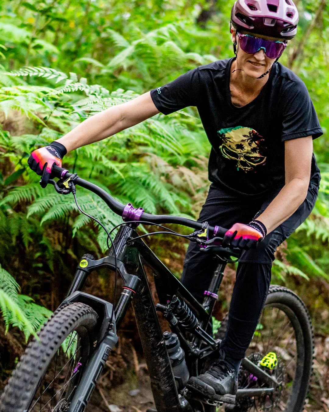DHARCO Trail FIREBIRD Vrouwenhandschoenen Zwart/Coraal