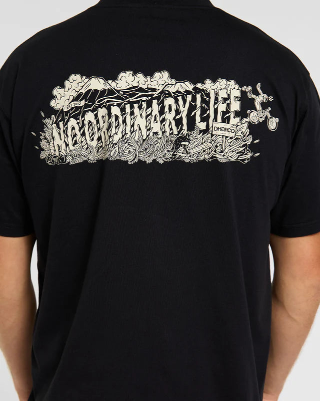 T-shirt DHARCO COTTON KENTARO Korte Mouw Zwart