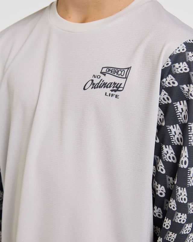 DHARCO GRAVITY OFFSET Junior Lange Mouw Trui Wit/Zwart