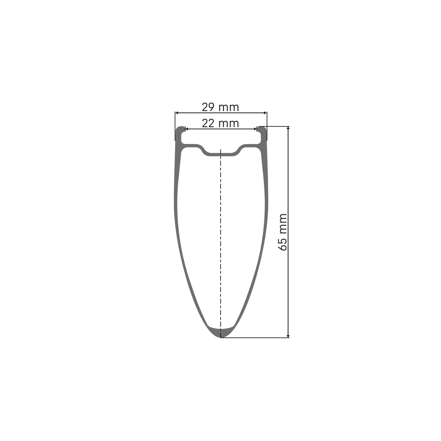 Roue Avant DT SWISS ARC 1400 DICUT 65 Tubeless Ready (Center Lock)