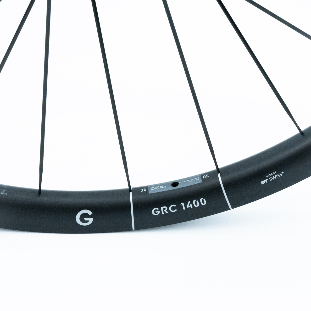 Paar DT SWISS GRC 1400 DICUT 30 DISC Tubeless Ready wielen (Centerlock)