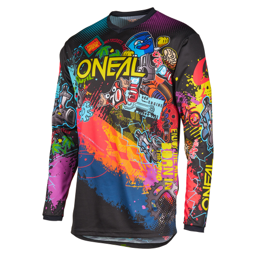 O'NEAL ELEMENT VIBRANT fietsshirt met lange mouwen voor junioren, meerkleurig