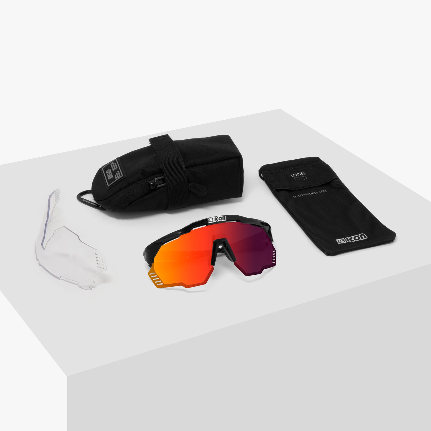 Lunettes SCICON AEROSHADE KUNKEN Noir Multimirror Rouge