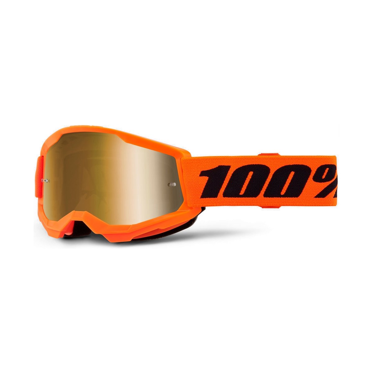 Crossbril 100% STRATA 2 Junior Oranje Gold Mirror lens