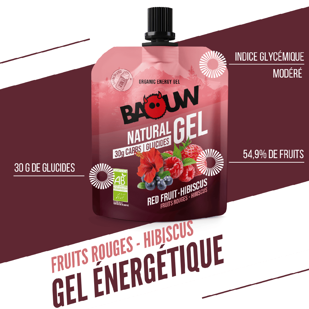 BAOUW Biologische Rode Vruchten-Hibiscus Energiegel (85g)