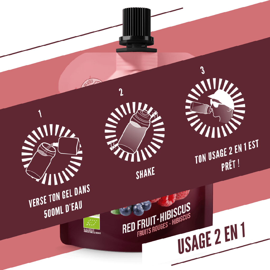 BAOUW Biologische Rode Vruchten-Hibiscus Energiegel (85g)