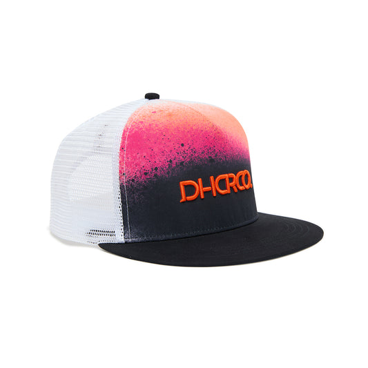 DHARCO FLAT BRIM TRUCKER BLACK SNAKE Cap Zwart/Paars