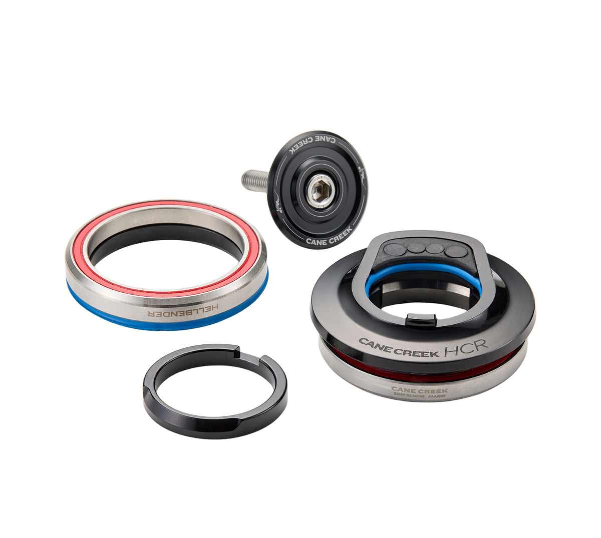 Geïntegreerd conisch balhoofdstel CANE CREEK Hellbender HCR 1"1/8-1.5" IS52/IS52 zwart