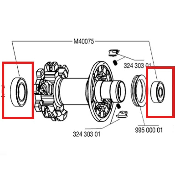 Mavic achterwielnaaflagers