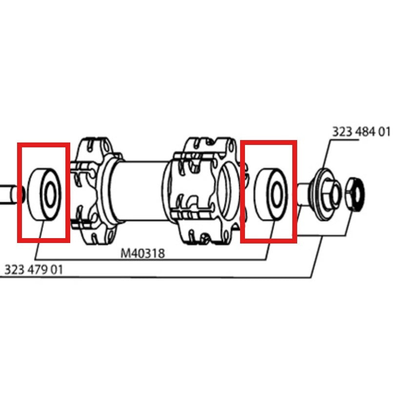 SET 2 MAVIC NAAFLAGERS 12X28X8 6001