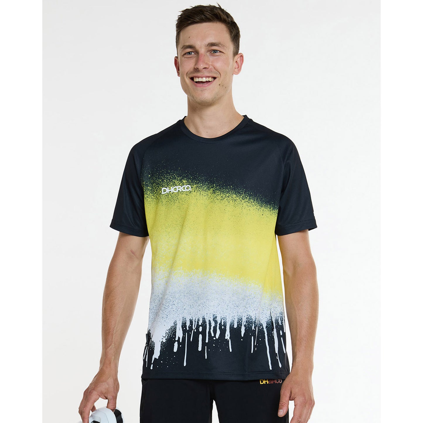 Maillot DHARCO ACID RAIN Manches Courtes Noir/Jaune