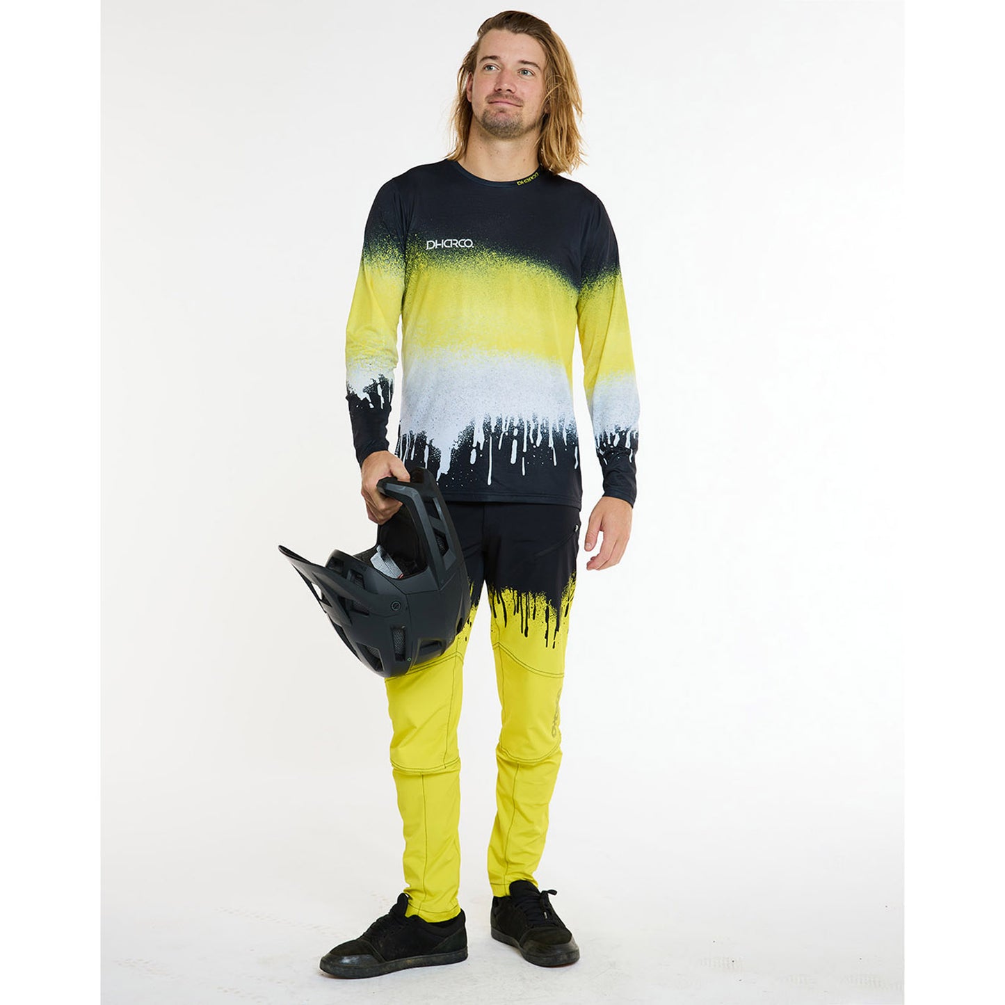 DHARCO ACID RAIN Lange Mouw Trui Zwart/Geel