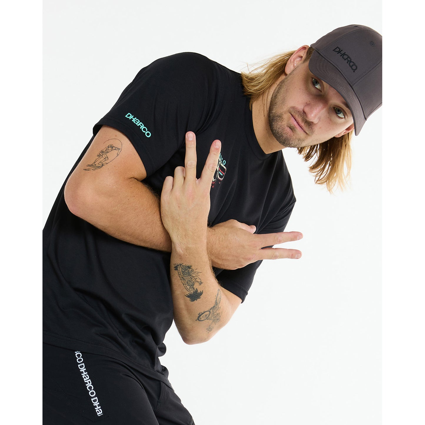 DHARCO EDDIE Korte Mouw TECH TEE Jersey Zwart