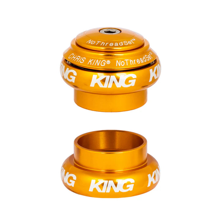 CHRIS KING NOTHREADSET 1"1/8 EC34 Gouden Externe Balhoofdset