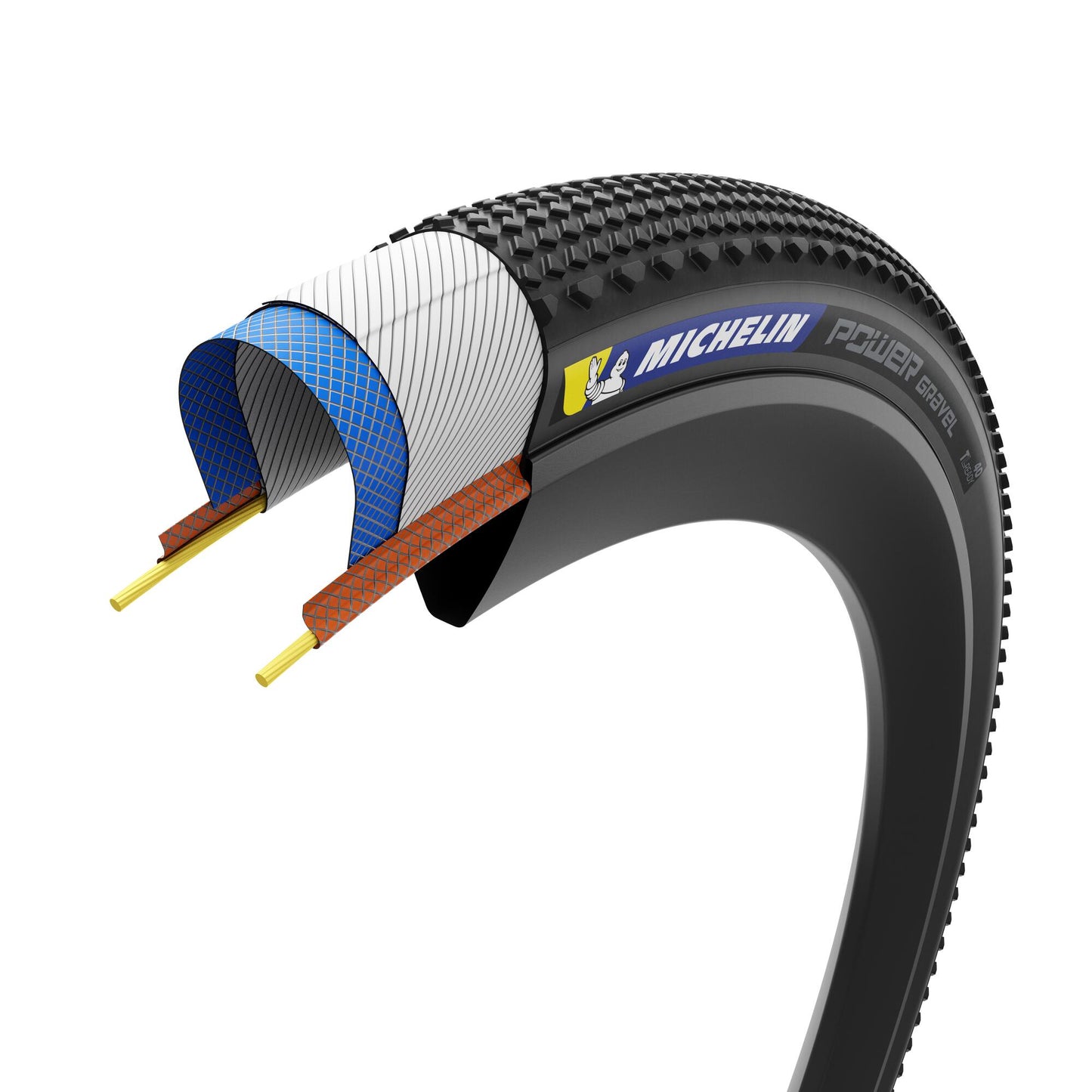 MICHELIN POWER GRAVEL Competition Line 650x50 Tubeless Ready Bruin band