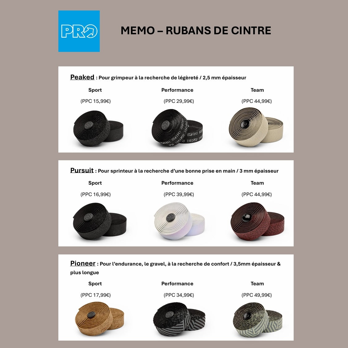 Ruban de Cintre PRO PIONEER PERFORMANCE Noir