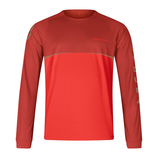 ENDURA CORE PRINTED Lange Mouw Jersey Rood 2025