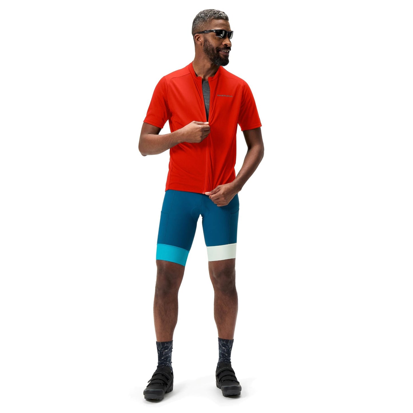 Maillot ENDURA LOOP ZIPPED Manches Courtes Rouge 2025
