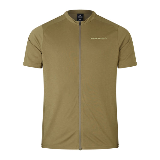 ENDURA LOOP ZIPPED Korte Mouw Jersey Khaki 2025