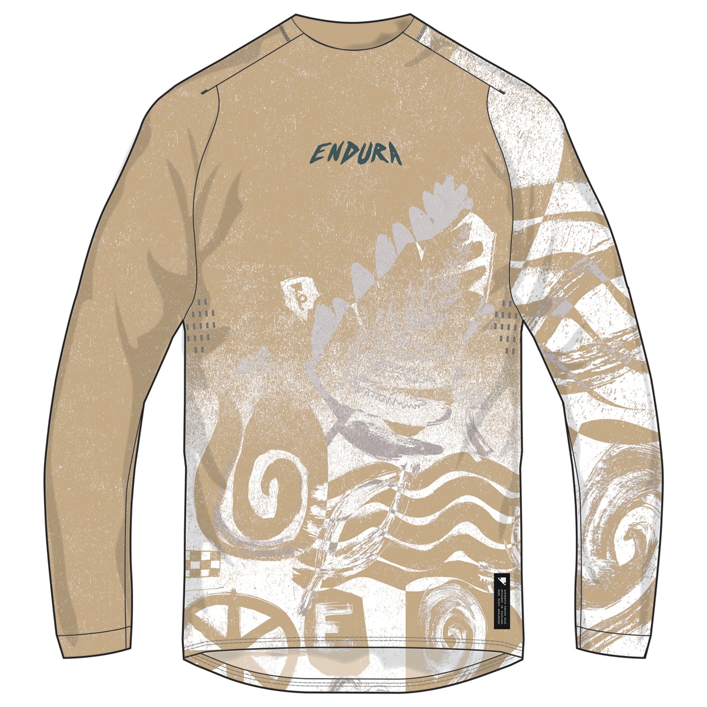 ENDURA SINGLETRACK PRINT Shirt Lange Mouw Zand