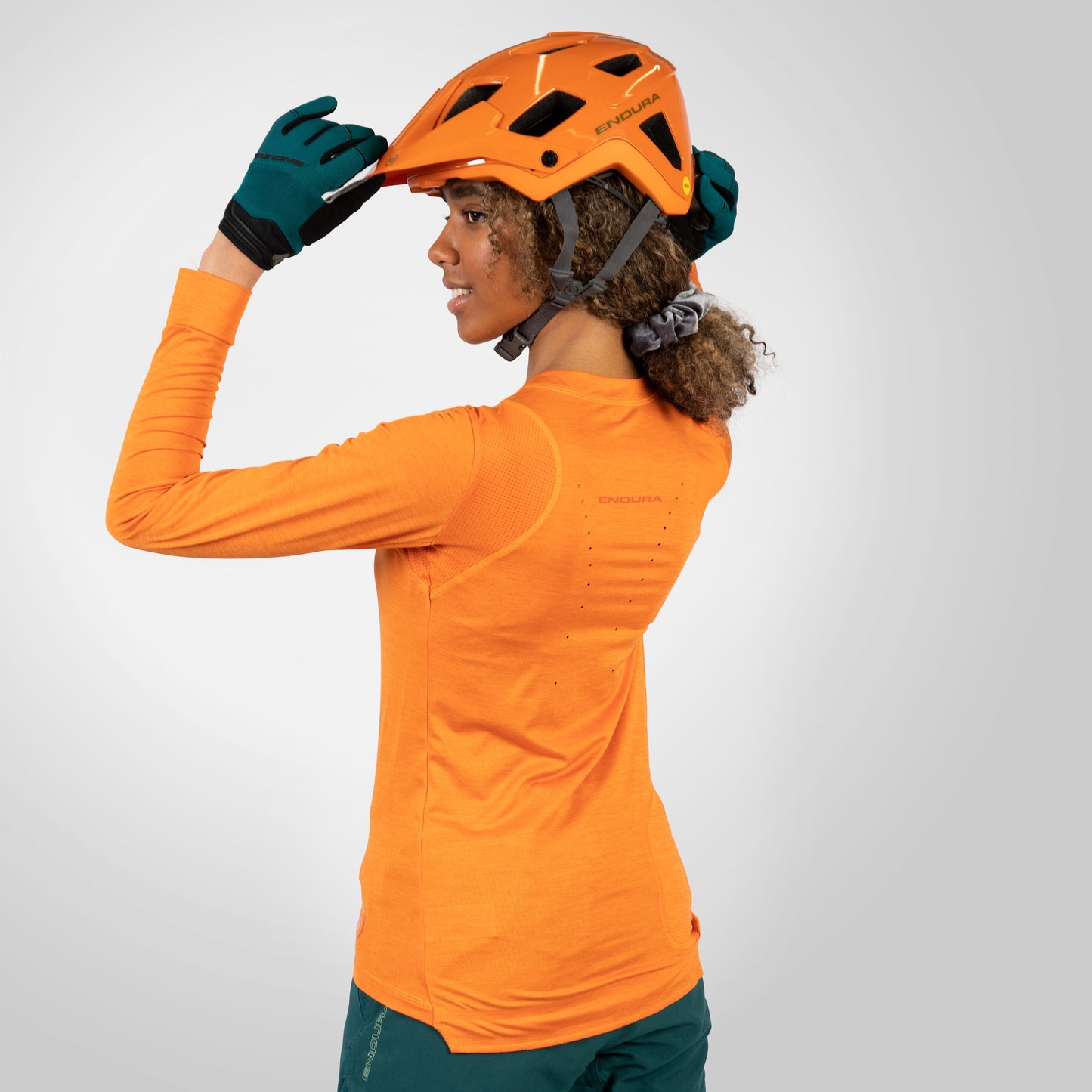 ENDURA SINGLETRACK Dames Trui Lange Mouw Oranje