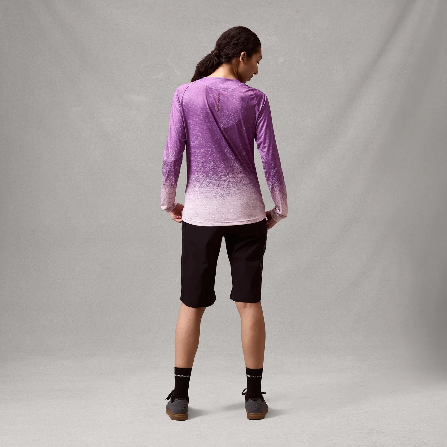 Dames ENDURA SINGLETRACK PRINT ENP lange mouwen Jersey paars
