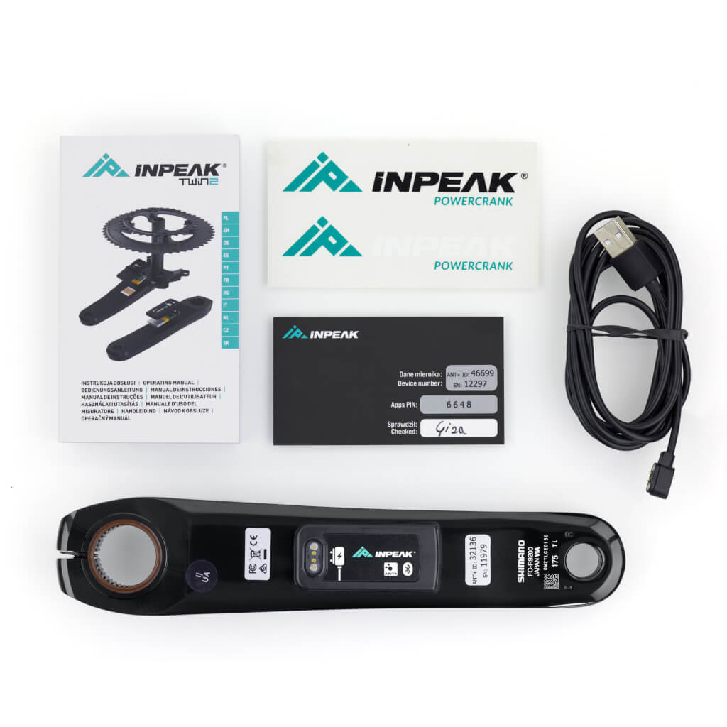 Linkercrank met vermogensmeter INPEAK POWERCRANK-E Shimano Dura-Ace R9200