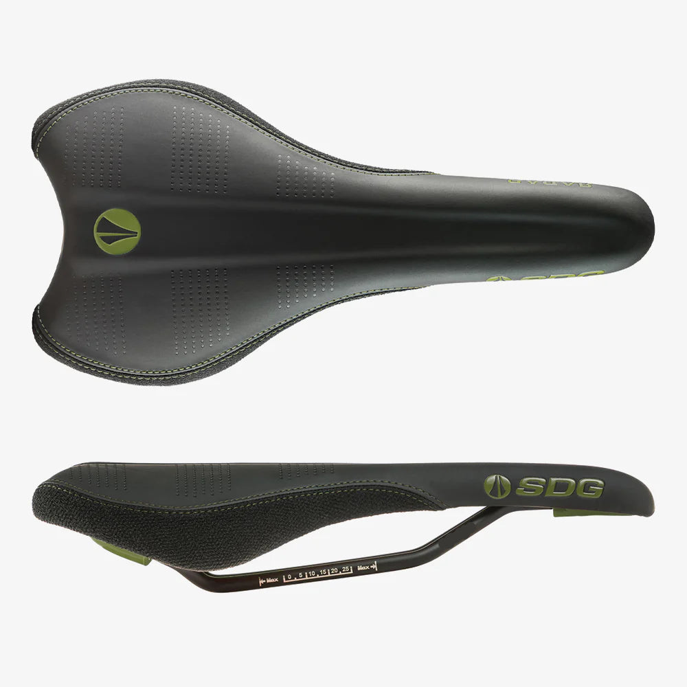 Selle SDG RADAR MTN Rails Cr-Mo Noir/Vert Olive