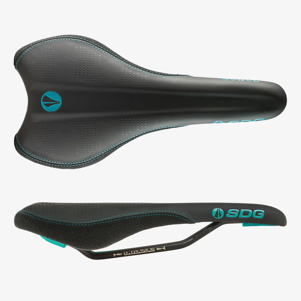 Selle SDG RADAR MTN Rails Cr-Mo Noir/Turquoise