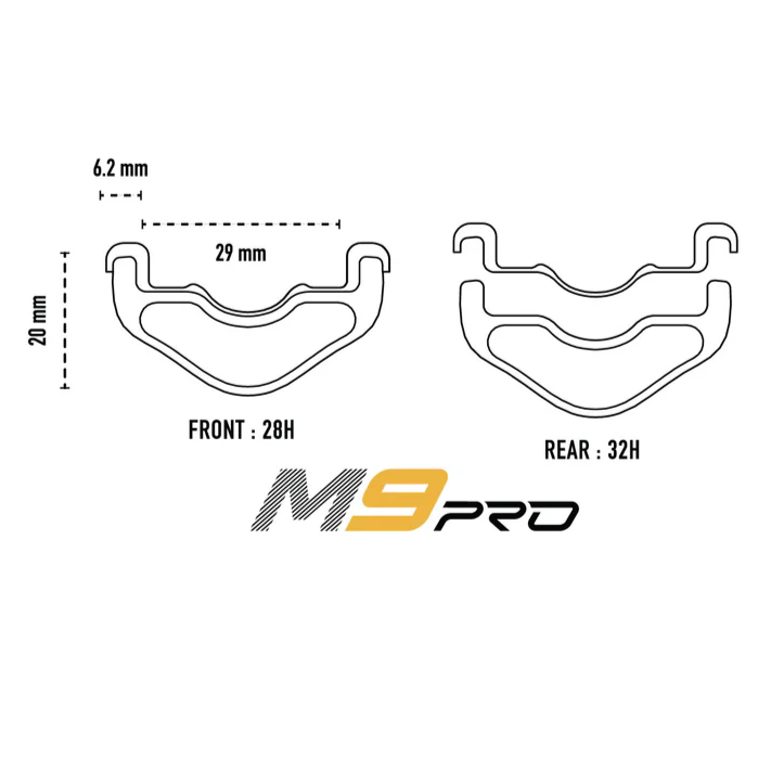 ENVE M9 PRO 29" 29mm voorvelg