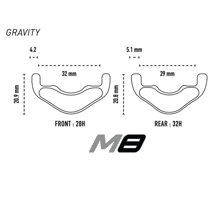 ENVE M8 29" 32mm voorvelg