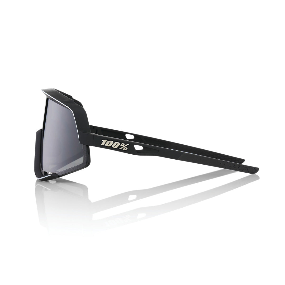 Bril 100% GLENDALE Soft Tact Zwart Rookglas