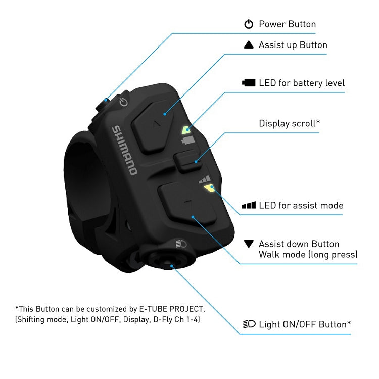 Télécommande SHIMANO SW-EN600 Gauche (collier 22.2mm)