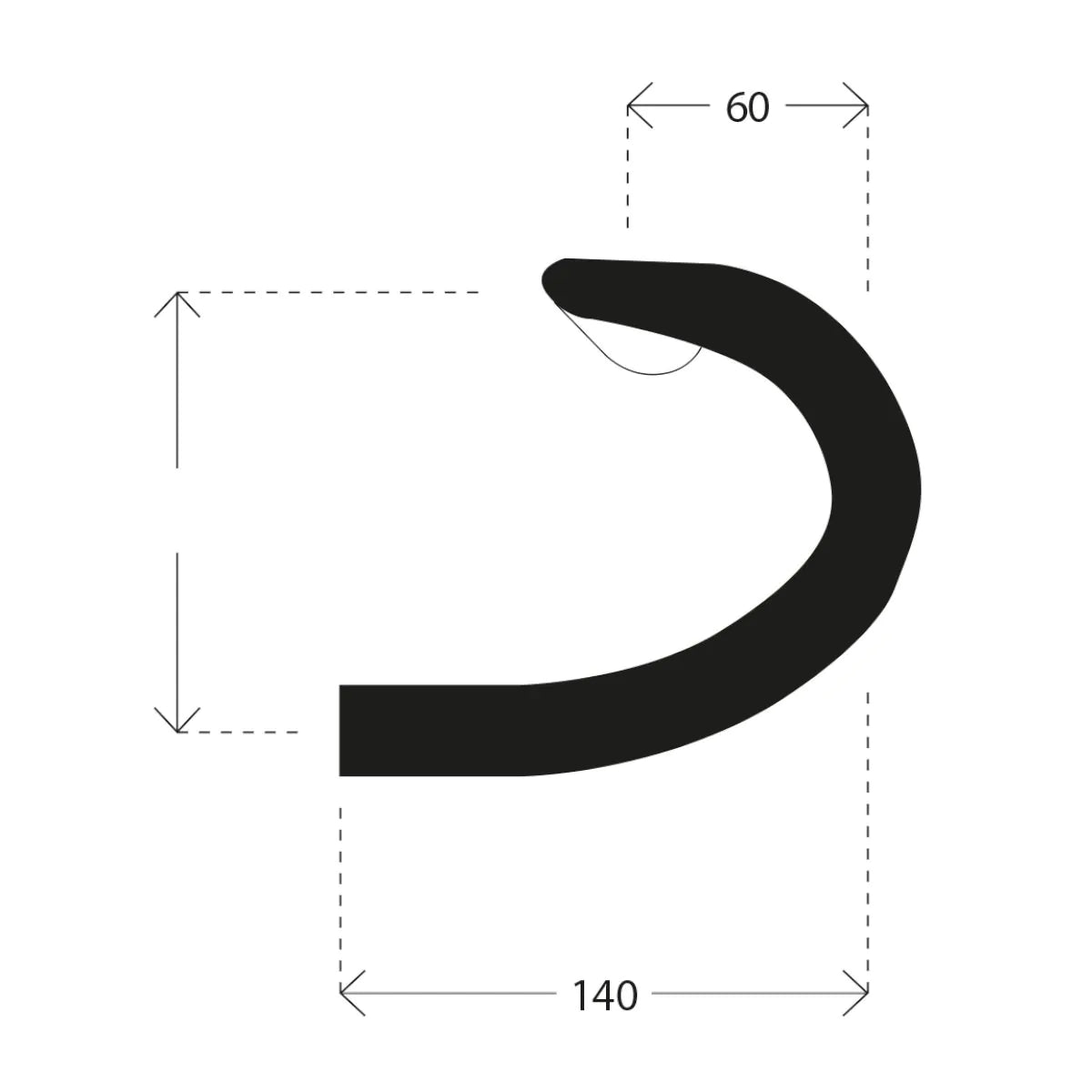 Cintre Gravel DEDA SUPERZERO CARBONE UD POB Finish Flare 16°