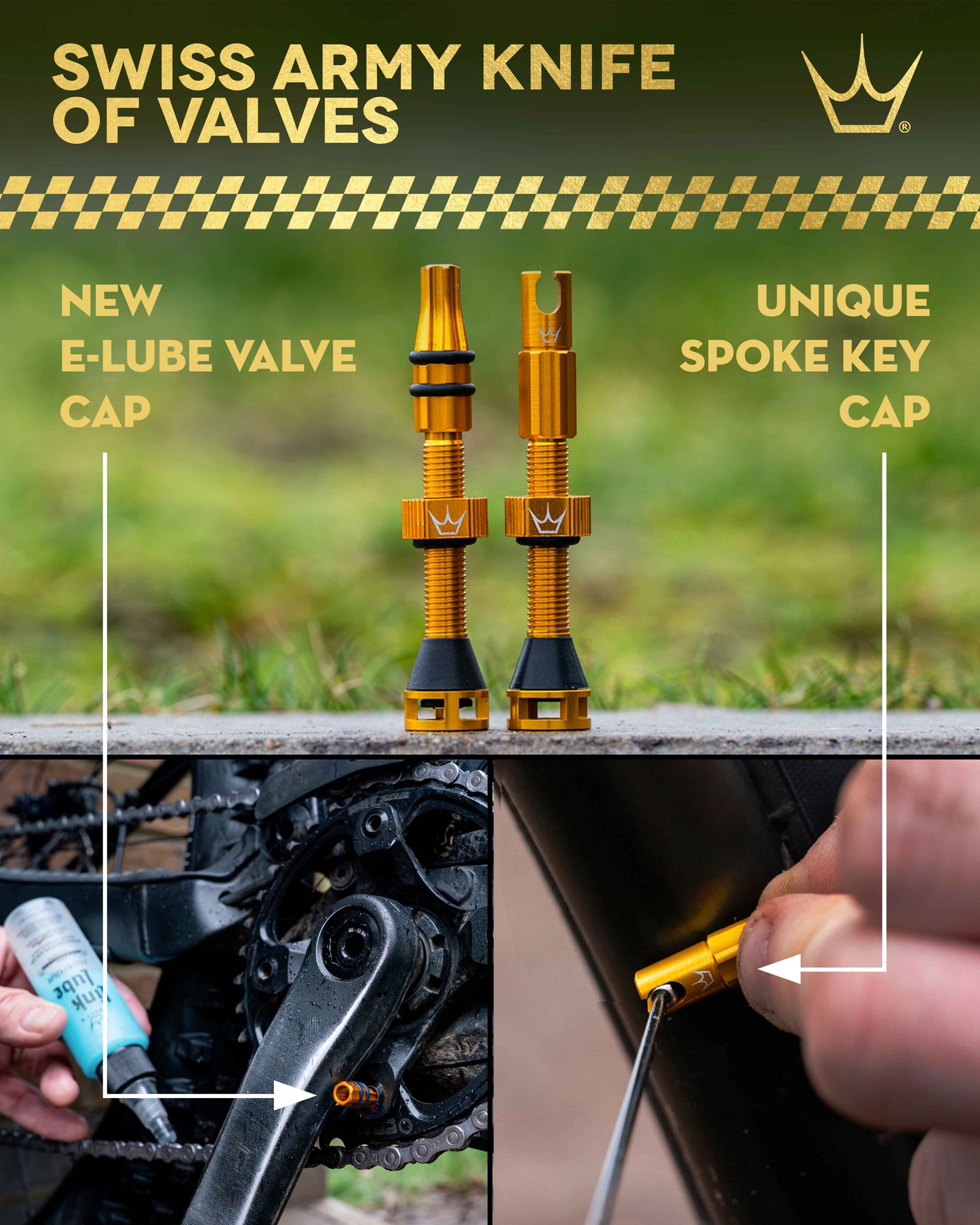 Kit Bouchons et Ecrous de Valves PEATY'S HOLESHOT FAST FLOW Rouge