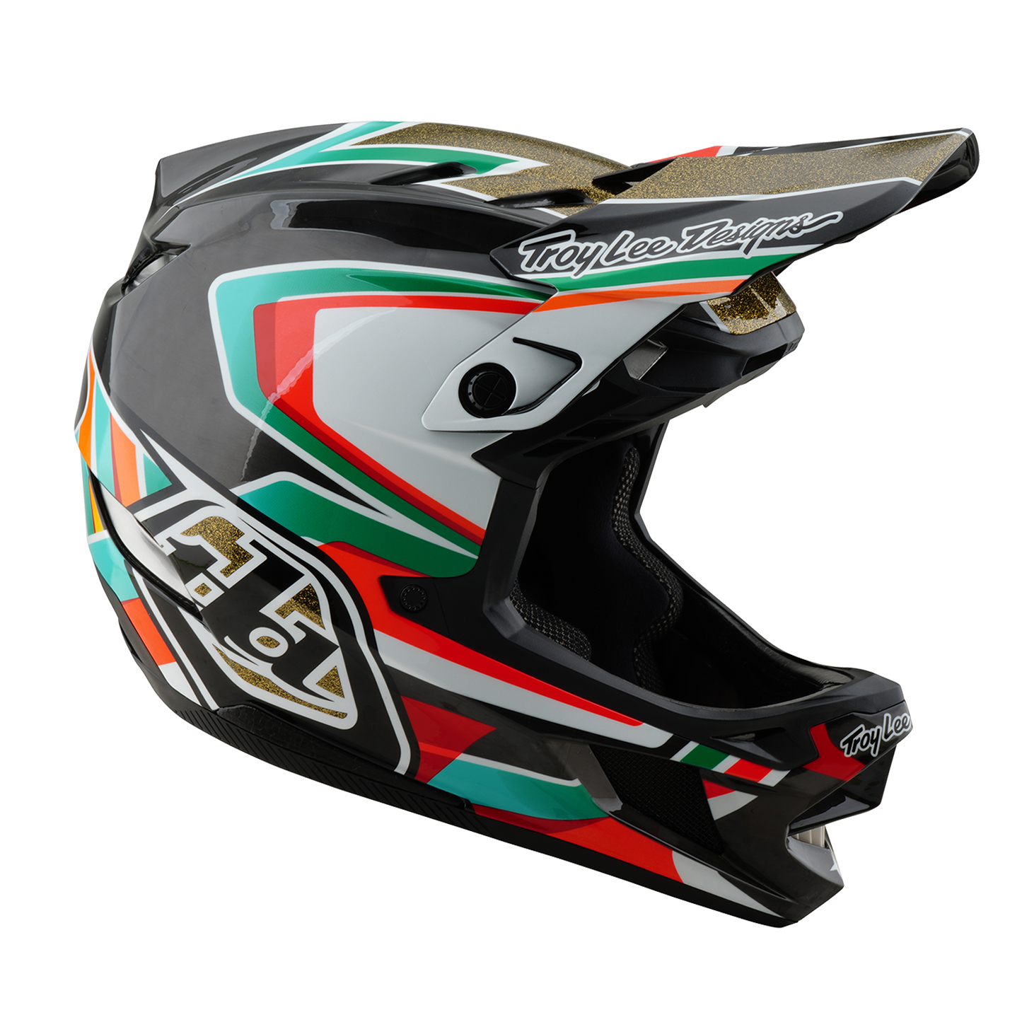 Troy Lee Design D4 CARBON MIPS FRAMES MTB Helm Zwart/Goud