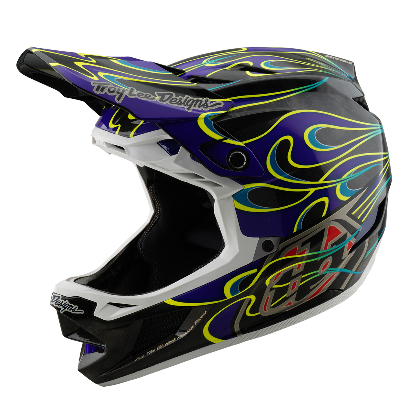 Casque VTT TROY LEE DESIGNS D4 CARBON MIPS Drip Noir/Violet