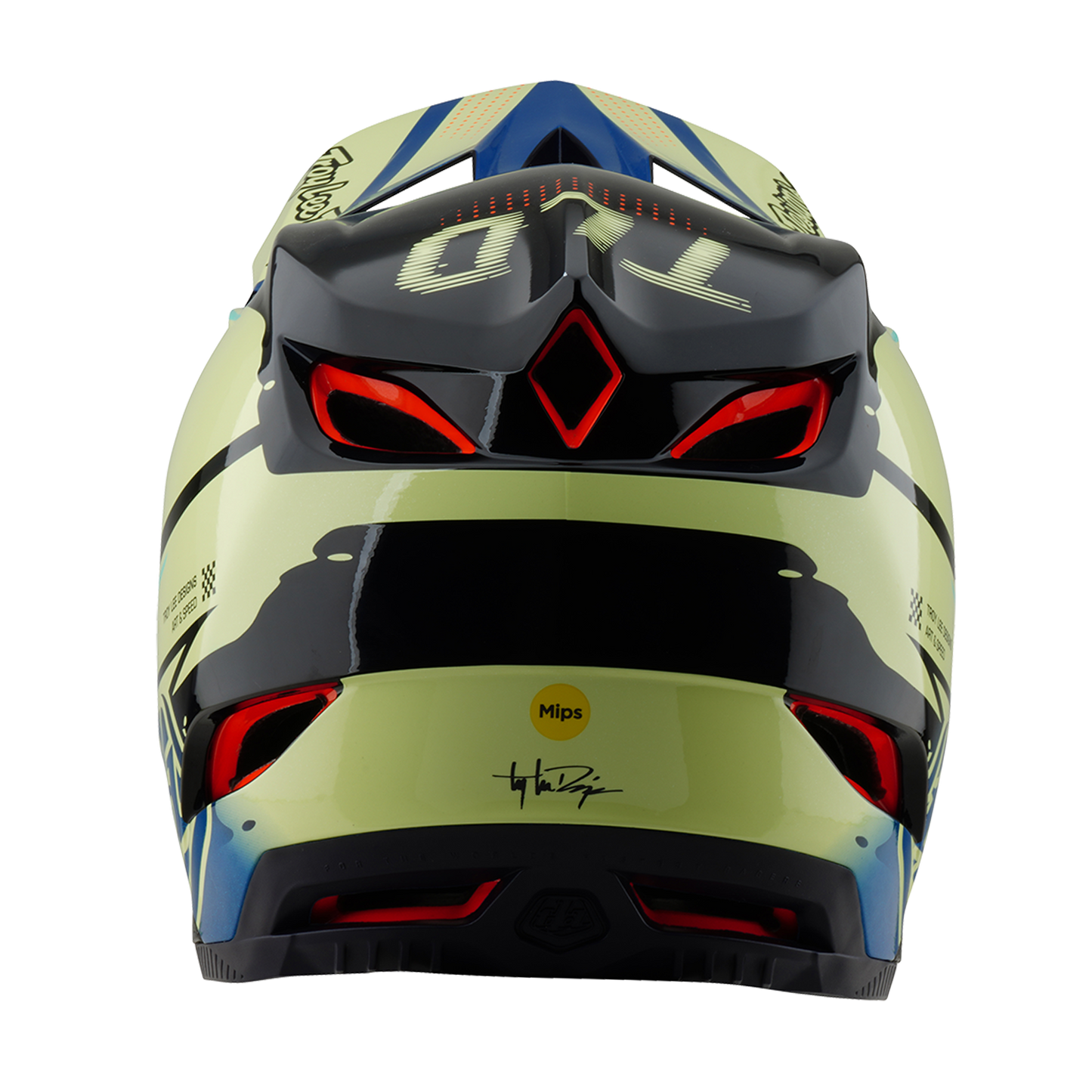Troy Lee Designs D4 CARBON MIPS Drip MTB Helm Geel