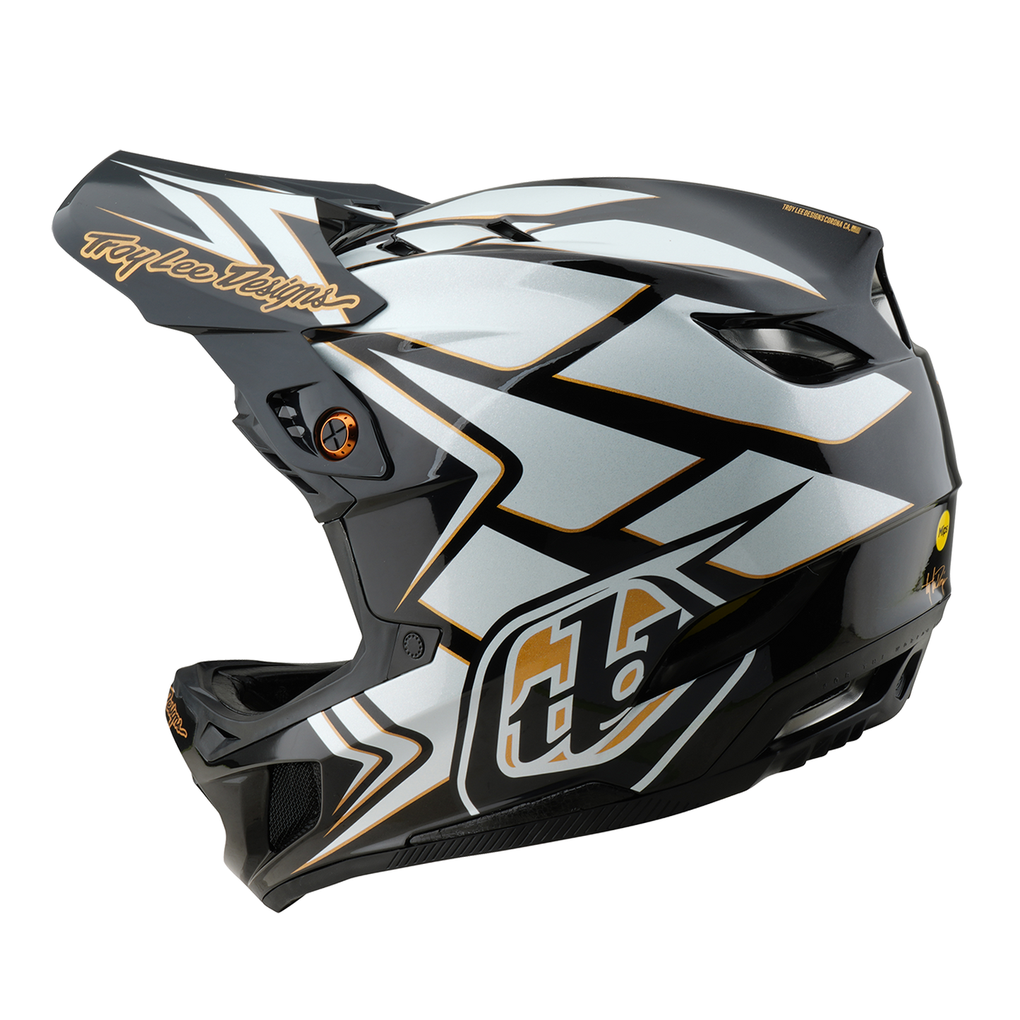 Casque VTT TROY LEE DESIGNS D4 COMPOSITE MIPS GHOSTWING Blanc