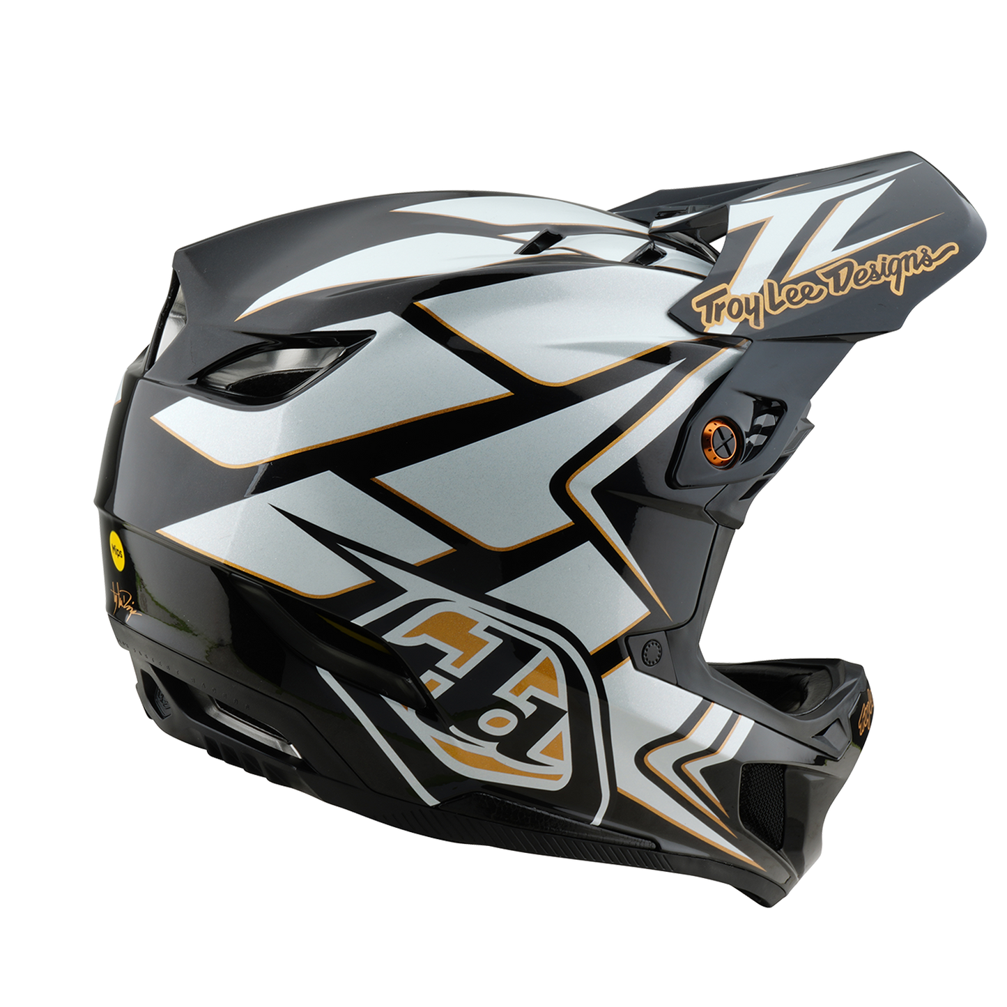 Casque VTT TROY LEE DESIGNS D4 COMPOSITE MIPS GHOSTWING Blanc