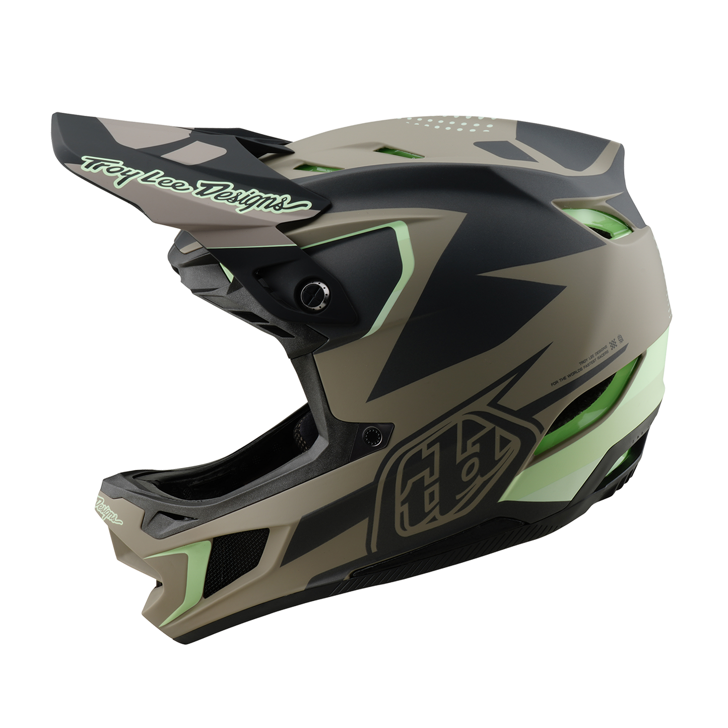 Casque VTT TROY LEE DESIGNS D4 COMPOSITE MIPS Marron/Noir/Jaune