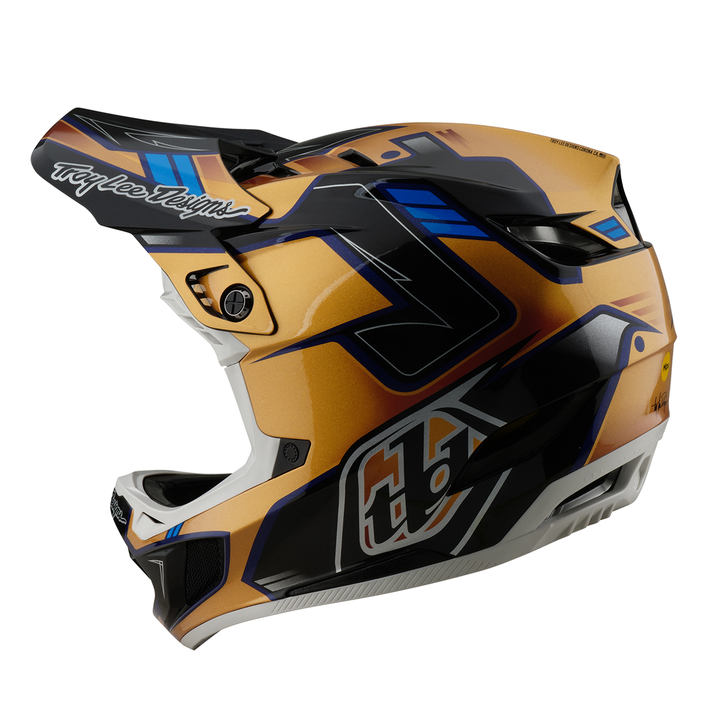 Casque VTT TROY LEE DESIGNS D4 COMPOSITE MIPS ROYALTY Noir/Or
