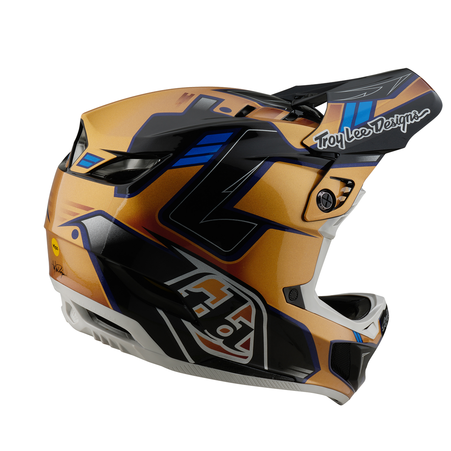 Casque VTT TROY LEE DESIGNS D4 COMPOSITE MIPS ROYALTY Noir/Or