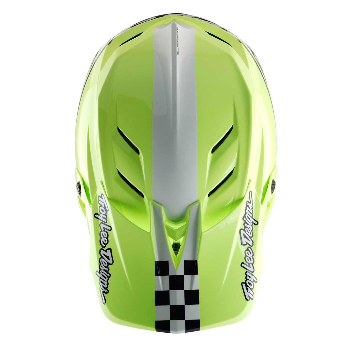 MTB Helm Troy Lee Design D4 POLYACRYLITE MIPS FIFTY 50 Geel/Blauw