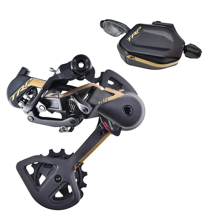 TRP DH12 12V zwart/goud Derailleur- en schakelset