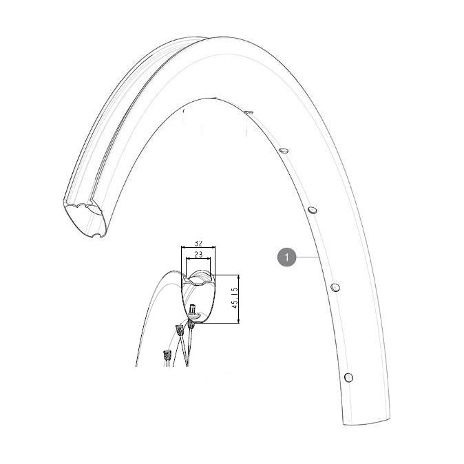 MAVIC COSMIC SL4 45 23mm voorwielset