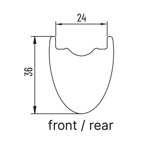 Paar MICHE GRAFF CARBONE DISC Tubeless Ready wielen (Center Lock)