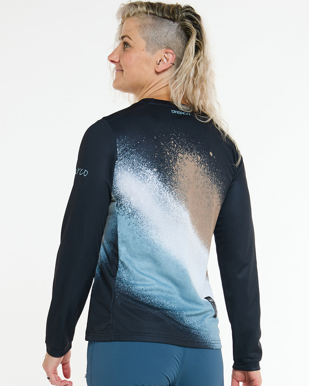 Damestrui DHARCO GOLDEN STREAK Lange Mouw Zwart/Blauw