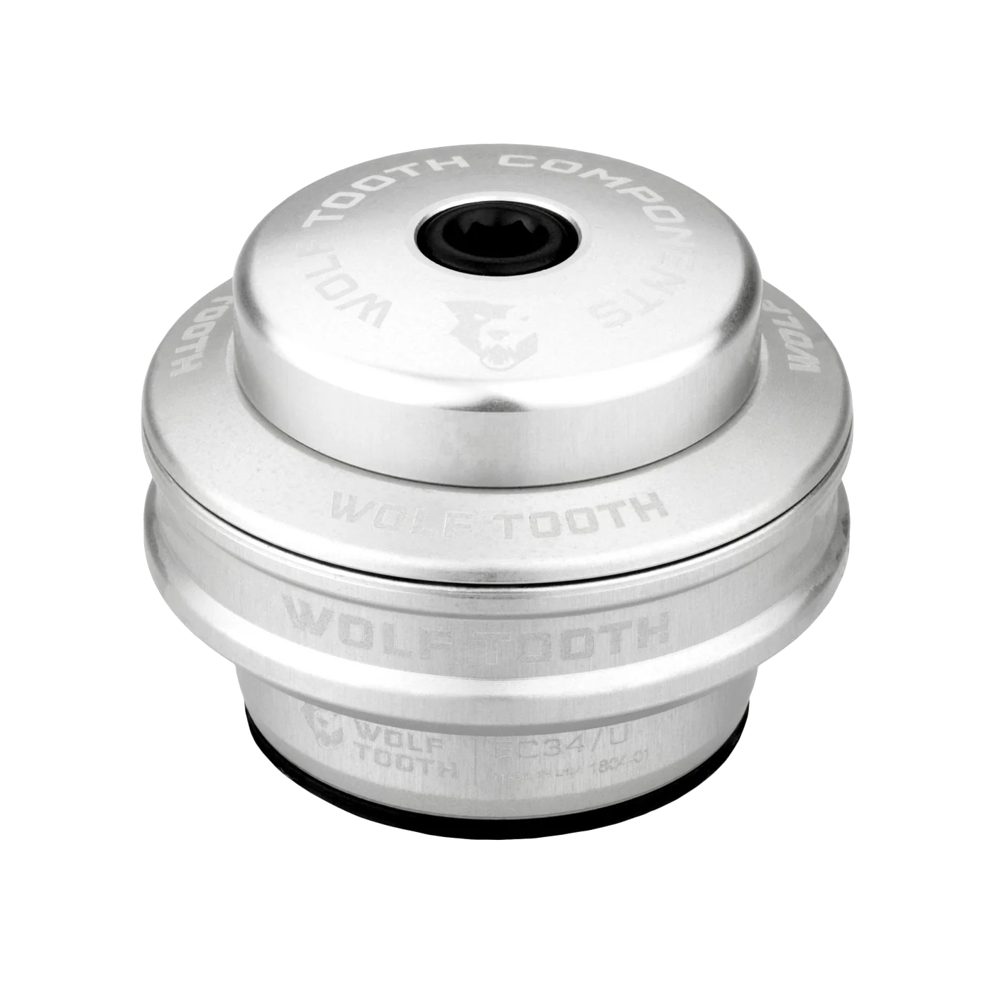 Hoge balhoofdkom voor extern balhoofdstel WOLF TOOTH PERFORMANCE 1"1/8 EC34 Stack 16 mm Zilver